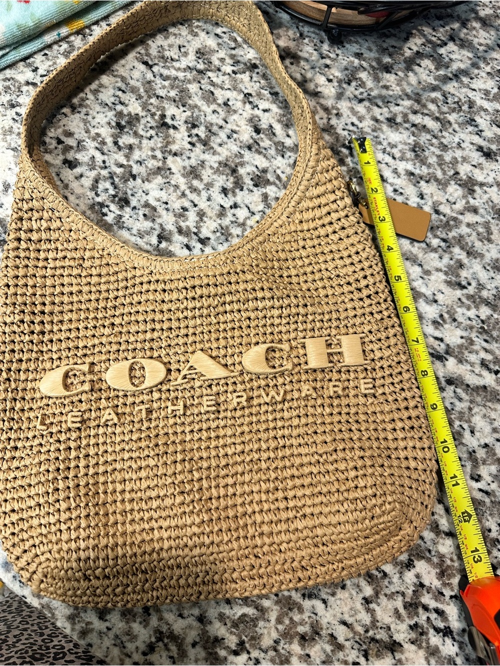 Coach Brooklyn Raffia Handbag - Picture 5 of 7